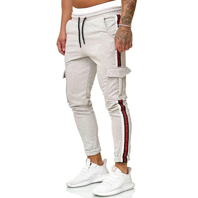 Mens Cargo Joggers Flap Pockets 