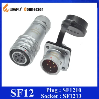 

Original Weipu SF12 Connector 2 3 4 5 6 7 9 Pin IP67 Waterproof Female Cable Plug Male Square Flange Socket SF1210 SF1213