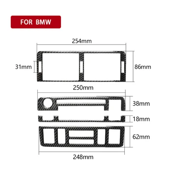 

For BMW 3 Series E46 4-Door 1998-2005 Center Frame trim Interior Accessory Auto Carbon Fiber AC & CD