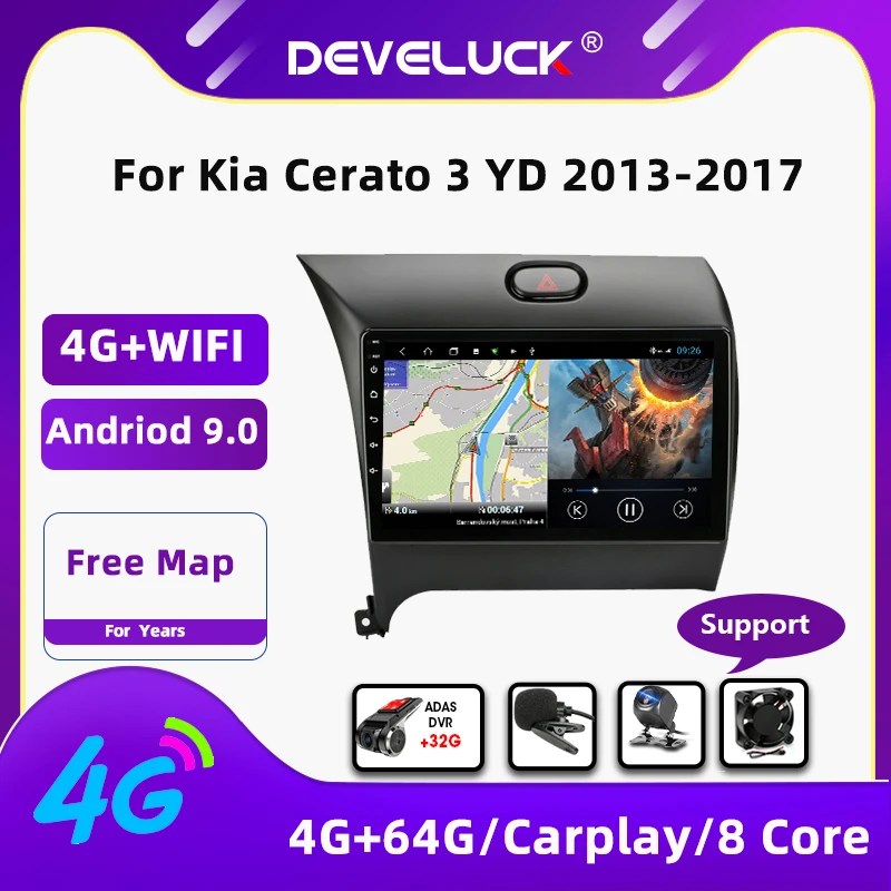 9 &quotAndroid 8 1 автомобильный радиоприемник RDS DSP мультимедийный плеер для Kia Cerato 3 YD