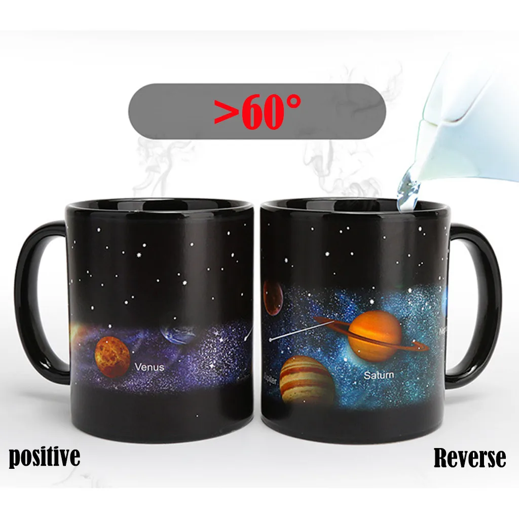 

Creative Ceramic Coffee Mug Sky Constellation Color Changing Cup Heat-sensitive Mug Valentine's Day Wedding Birthday Gift