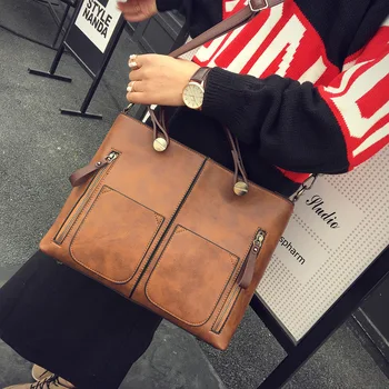 

New Style WOMEN'S Bag Fashion Retro Handbag Casual Shoulder Large Bag