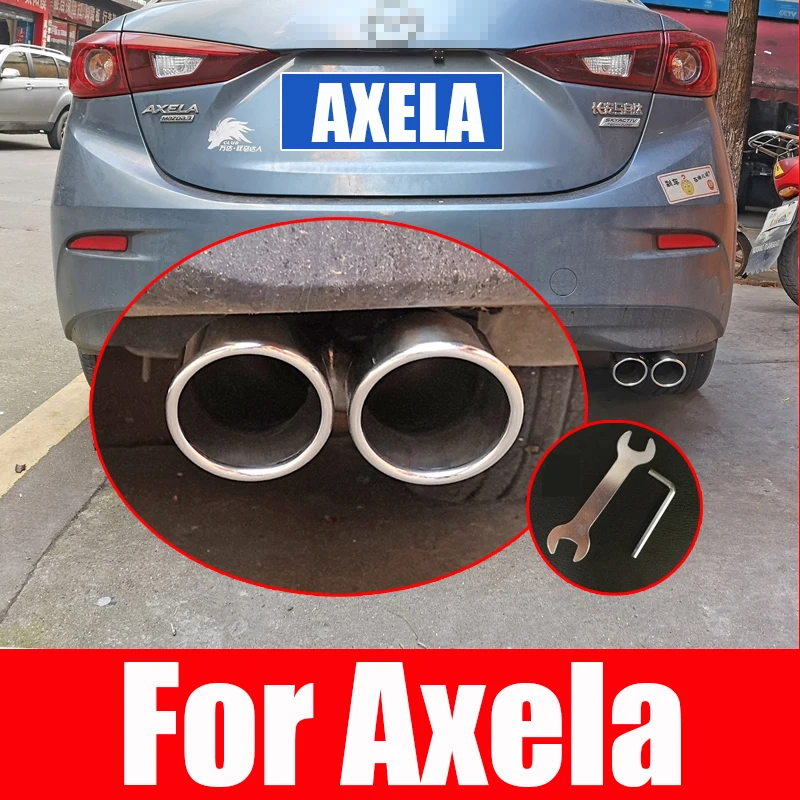 Exhaust Muffler Tip Stainless Steel Pipe Chrome Trim Car Rear Tail