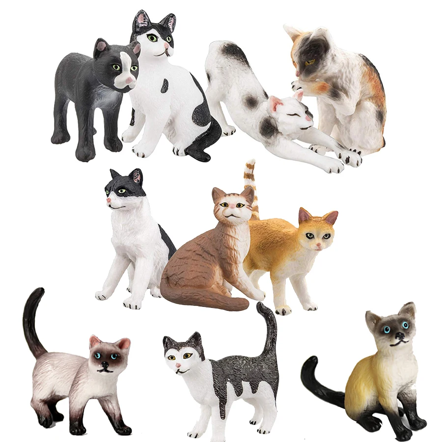 

Realistic Cat animal model Figures Toy,Cat Figurines Educational Cat Figures Toy Set Christmas Birthday Gift for Kids 10 styles