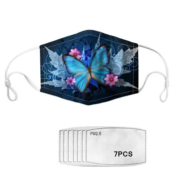 

Anti Dust Mouth Mask Printed Pattern Replaceable Filter Washable Mouth-Muffle