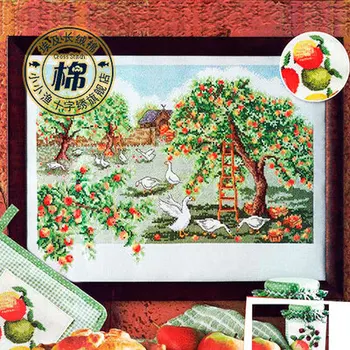 

H T Pastoral precision print col161-1 Landscape [Apple ripe] cross stitch set