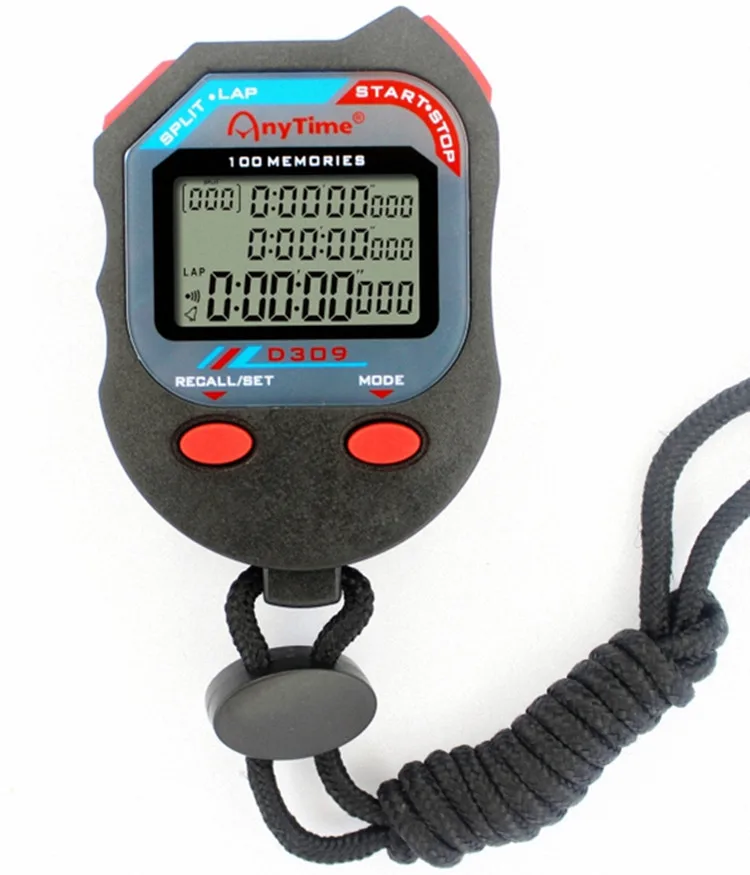 

Referee Track And Field Sports Stopwatch Three Rows 100 Road Multi-functional Waterproof Stopwatch D-309