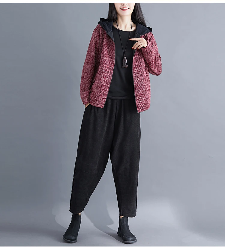 Хлопковое пальто с капюшоном Для womrn parkas с v-образным вырезом, на молнии, однотонное, свободное, с карманами, модное, повседневное, элегантный стиль, верхняя одежда, пальто, топы