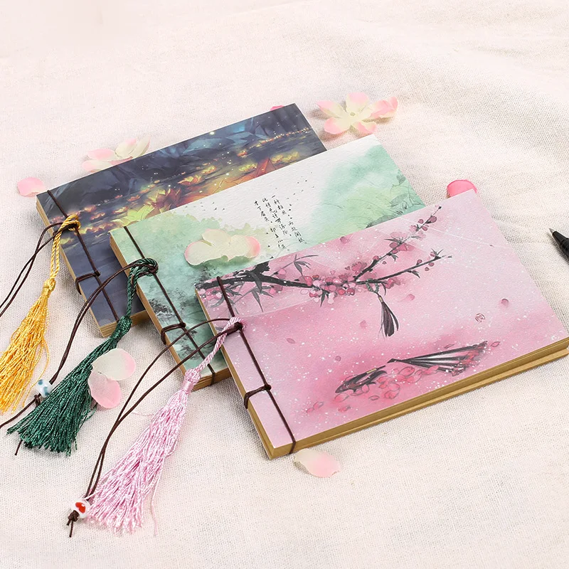 Bullet Diary Notebook Weekly Plan Stationery Stationery Shop School Chinese Style Tassel Retro Handmade Sketchpad Notepad Bullet Diary Notebook Weekly Plan Stationery Stationery Shop School Chinese Style Tassel Retro Handmade Sketchpad Notepad
