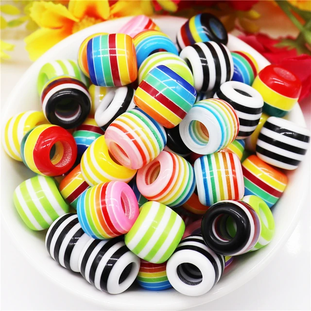 100Pcs Candy Color Acrylic Round Big Hole Spacer Beads For Jewelry Making  Charms Kids DIY Craft Earring Bracelet Handicrafts - AliExpress