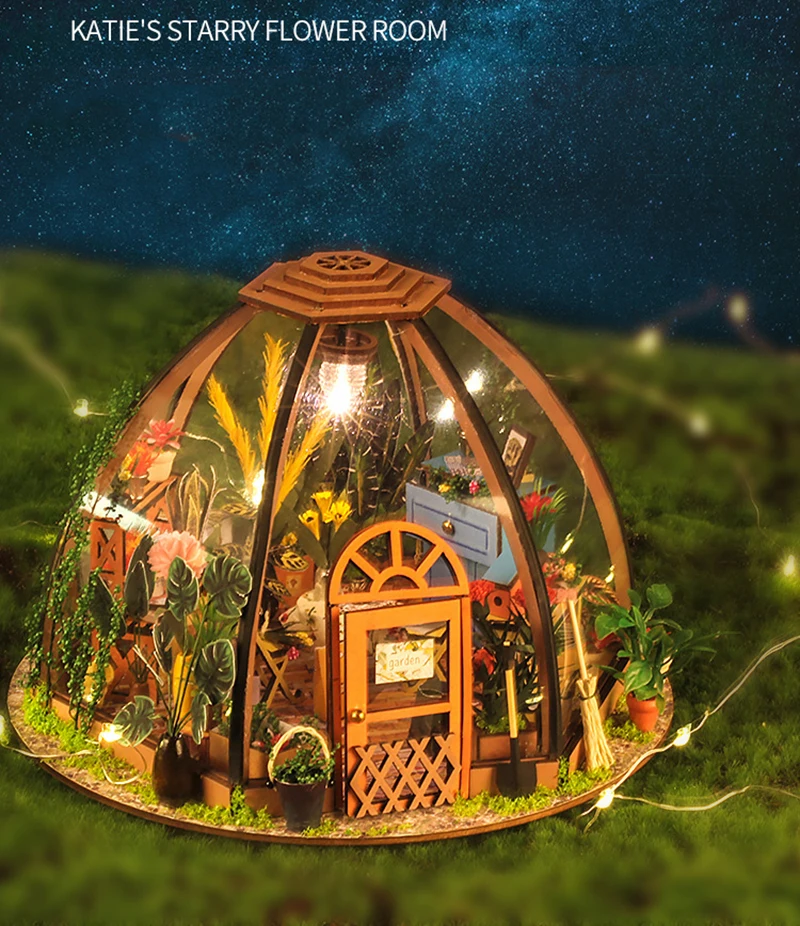 Katie's Starry Flower Room DIY Miniature House Kit