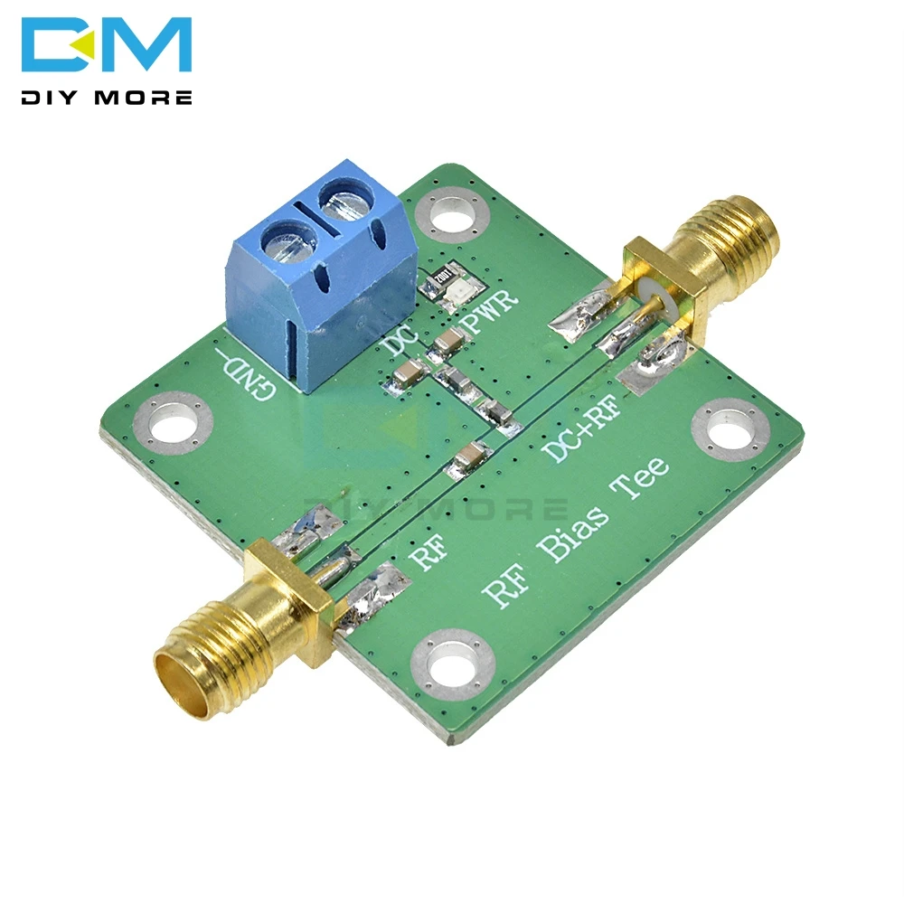 

DC Bias 10-6000MHz 6GHz RF Tee Broadband Microwave DC Bias Blocker for HAM Radio RTL SDR LNA Low Noise Ham Radio Amplifier