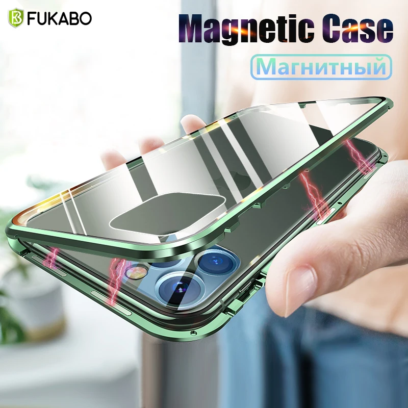 Магнитный чехол для iPhone 11 Pro X XR XS Max Задняя стеклянная крышка 6 6s 7 8 9 Plus защитный