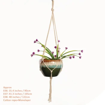 

Flower Pot Net Bag Braided Vintage Decor Macrame Plant Hanger Hanging Flower Pot Decorative Hanging Baskets for Plants