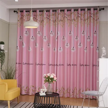 

Modern Simple Chandelier Printing Curtains for Living Dining Room Bedroom.