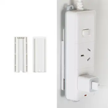 

6Pcs Wall-mounted Cable Patch Panel Holders Traceless Punch Free Patch Board Racks Hanging Socket Organizer Holder