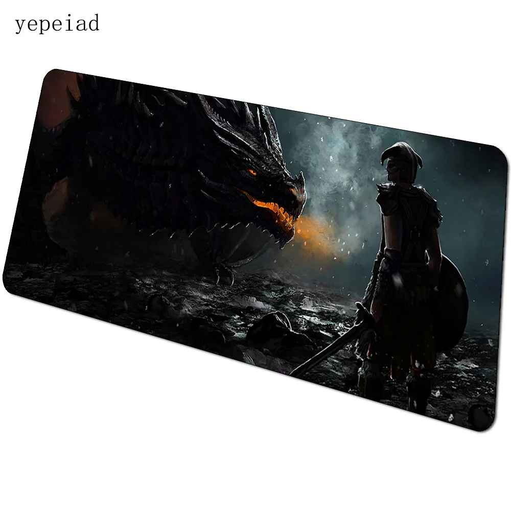Skyrim mousepad 90x40cm kawaii computador tapete do