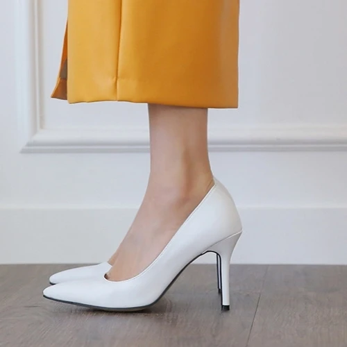

2020 New Shallow Mouth Female Single Shoes Stiletto Pointed Toe Thin High Heels Classic Fashion Work Shoes Sexy Pumps A0044