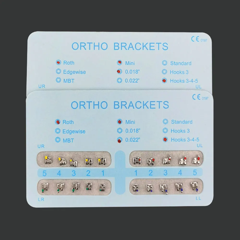 

1pack Dental Orthodontic Brackets MINI Roth 022 018 345 With Hooks Dental Mini/Standard Roth/Edgewise/MBT Orthodontic Instrument