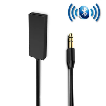 

3.5mm Jack Auto Aluminum Hands Free Adapter Mini Wireless Accessories Car Receiver Audio Microphone Bluetooth Kit Music Stereo