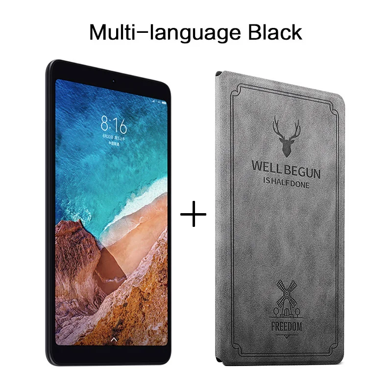 Black Add Grey Case Xiaomi mi Pad 4 pc tablet 8," 1920x1200 FHD планшеты mi UI 10 Snapdragon 660 Восьмиядерный двойной WiFi 13 МП+ 5 Мп камера 6000 мАч - Комплект: Black Add Grey Case