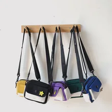 Контрастная цветная Холщовая Сумка Женская сумка-мессенджер INS летняя сумка через плечо универсальная сумка в Корейском стиле для студентов женская сумка