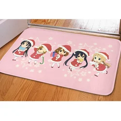 Kawaii Anime Merry Christmas K-ON Girls Print Flannel Carpet 40cm*59cm Cute Living Room Rug Soft Plush Indoor Doormat alfombra