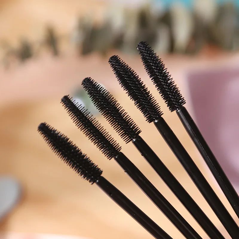 Eyelash Brush 50 pcs Disposable Silicone Eyelashes Brushes Applicator Eye Lash mascara wands Brush Eyelash Extension women Makeup Tools