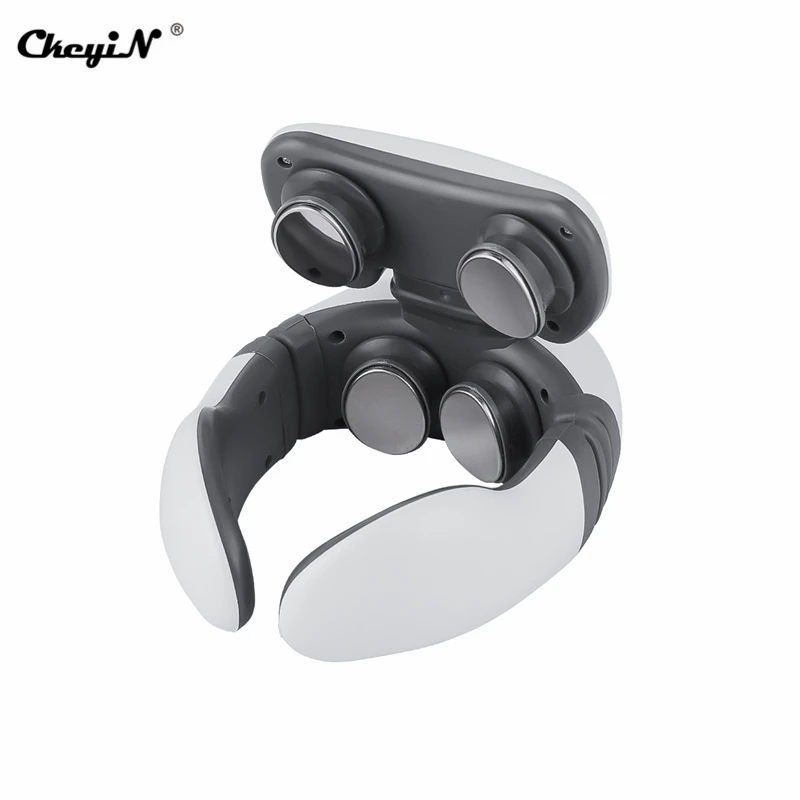 Magnetic Pulse Vibration Neck Massager for Pain Relief Health Care Relaxing Health Deep Tissue Cervical Massage Remote Control