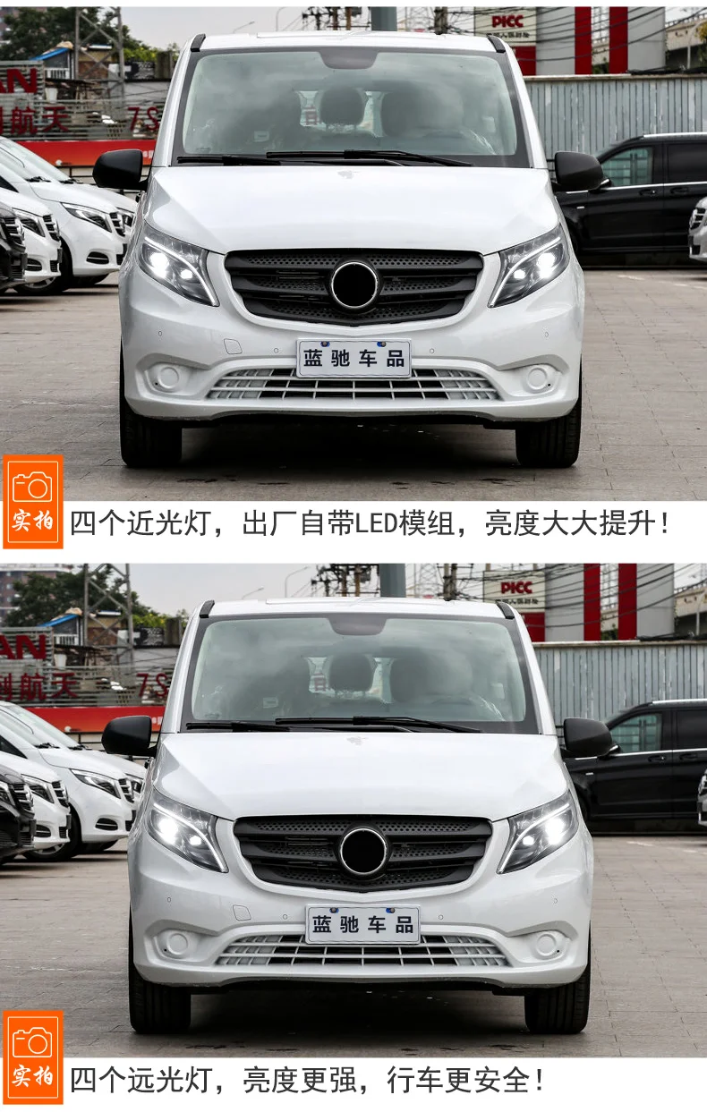 Автомобильный Стайлинг для Benz vito фары- для vito V250 V260 Головной фонарь светодиодный DRL Bi-светодиодный объектив двойной луч дальнего ближнего света светодиодный
