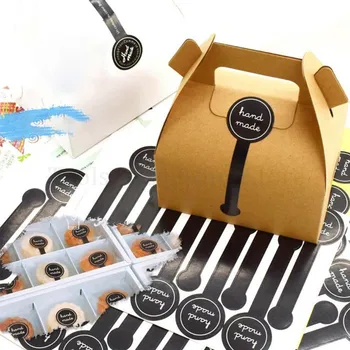 

200pcs Handmade Pastry Mooncake Seal Sticker Strip Package Box Decoration DIY Baking Supplies