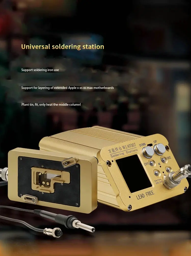 Universal Intelligent Soldering Station Planting Tin Mainboard Layered Heating Table Support Welding Iron For iPhone X/XS/MAX