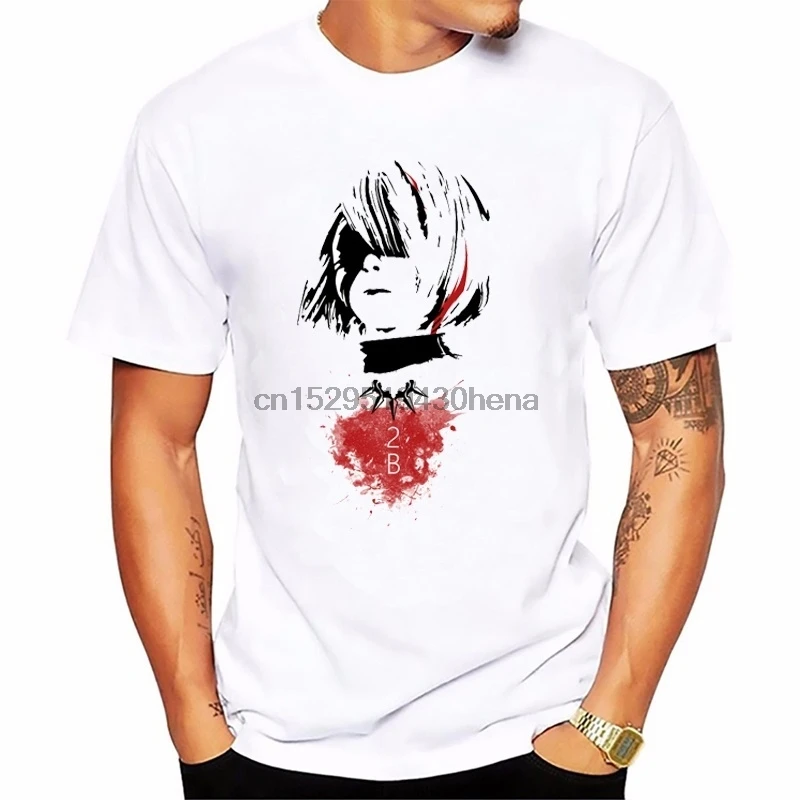 2020 Newest Video Games design Men T-Shirt Short Sleeve Fashion NieR Automata 2B Robot Printed Tops Summer Cool Tees |