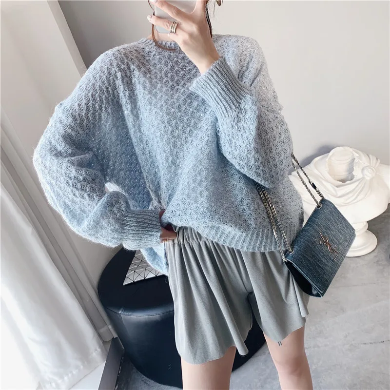 Roupas femininas женские пуловеры свитер Джемперы Harajuku шикарный свитер витой пуловер с круглым вырезом однотонный тонкий