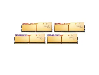 شراءG.SKILL 128GB(32G × 4) Set DDR4 3600 تردد ذاكرة عشوائيّة للحاسوب المكتبي Bar-Royal Halberd RGB ضوء بار (ذهبي)/C18 F4-3600C18Q-128GTRG