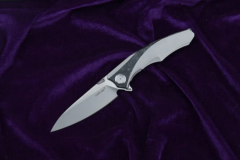 Carbon fiber LiBing Origina нож Флиппер складной нож S90V лезвие титановая ручка Открытый Кемпинг Охота фруктовый карман выживания ножи инструменты - Цвет: Carbon fiber