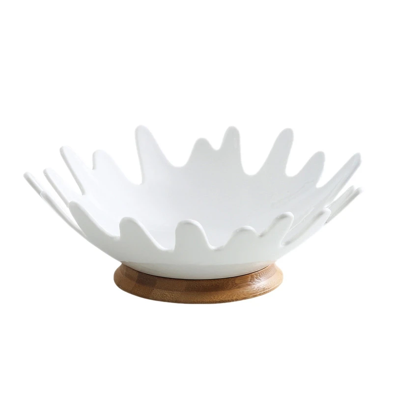

Botique-Ceramic Fruit Dish Domestic Fruit Basket Snack Dry Storage Bowls Creative Living Room Coffee Table Fruit Plate Fruits Bo
