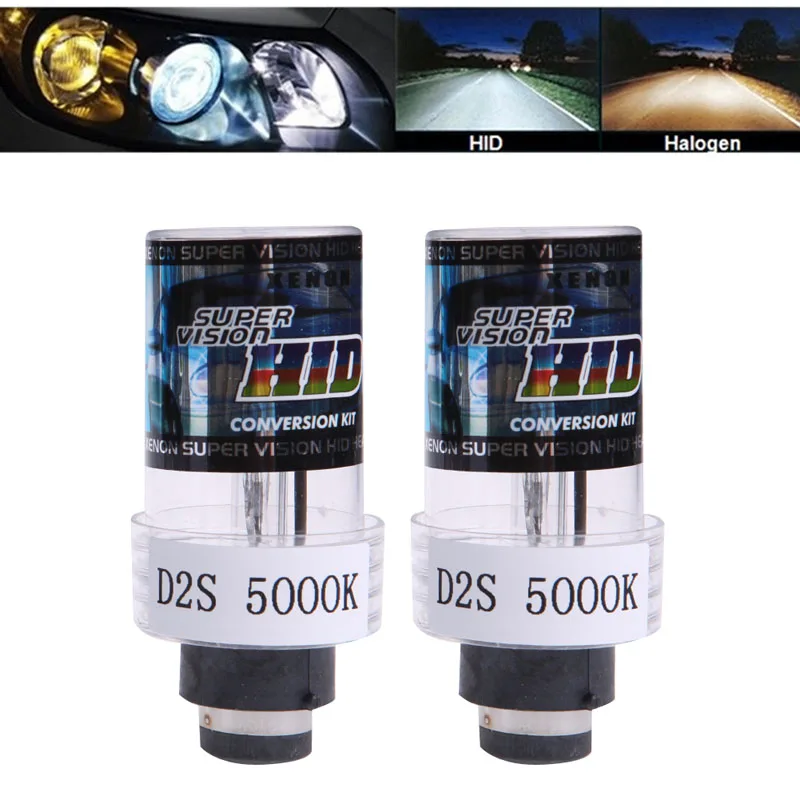 2X 35W 5000k D2S/D2C Xenon Car Replacement HID White Headlight Light Lamp Bulbs