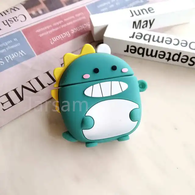 Cartoon For airpods case Silicone Cover For airpods Case Cute Earphone 3D Headphone case Protective 3Ddinosaur