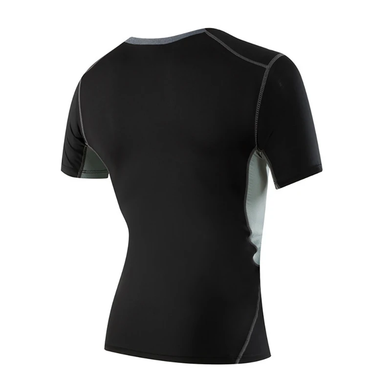 Short Sleeve T-Shirt Men Sweat Quick Drying Tight Tee Tops Fitness Sportswear