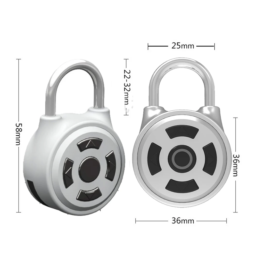 Portable Smart Code Padlock APP Wireless Bluetooth Control Lock For Bike Motorcycle Car Ressetable Zinc Alloy + Steel Aarm Lock