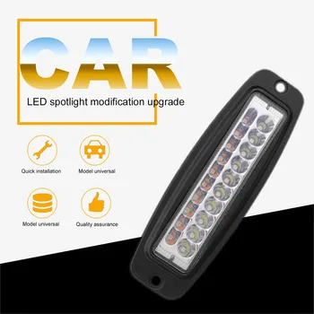 

kongyide car light 7 Inch Dual-Color 60W 20 LED Work Light Bar Flush Mount Driving Fog Lamp work engineering fog lights