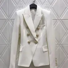 2019FW Высокое качество женский двубортный Блейзер Пальто Женская куртка пальто 3 цвета rmsx 9,17