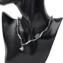 Панк-стиль готическое ожерелье Харадзюку хип-хоп ожерелье Пламя аксессуары уличная одежда вечерние ожерелья для ночного клуба
