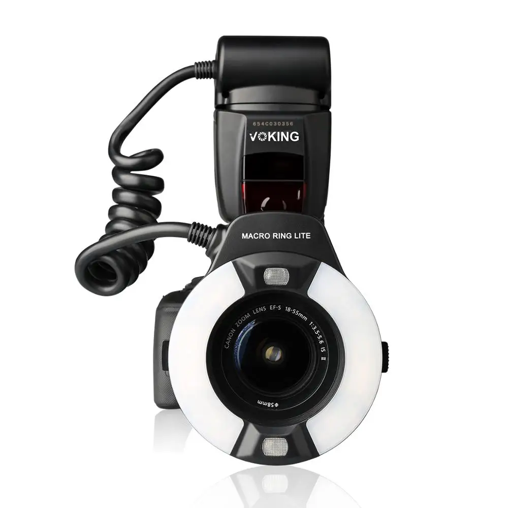 Макрокольцевая вспышка Voking TTL VK 110C для Canon 1100D 700D 650D 600D 550D 500D 450D 7D 6D 5D Mark ii iii T5i T4i T3i DSLR