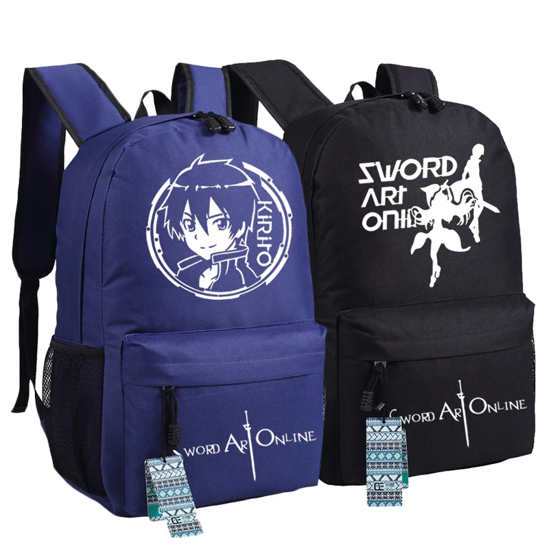 SAO Sword Art Online Kirito Japan Anime Backpack School Bag Boys Girls Cosplay Gift Xmas Students Book Bag