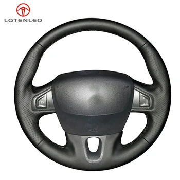 

LQTENLEO Black Artificial Leather Car Steering Wheel Cover For Renault Scenic (Grand Scenic) 2009-2016 Kangoo 2014-2019