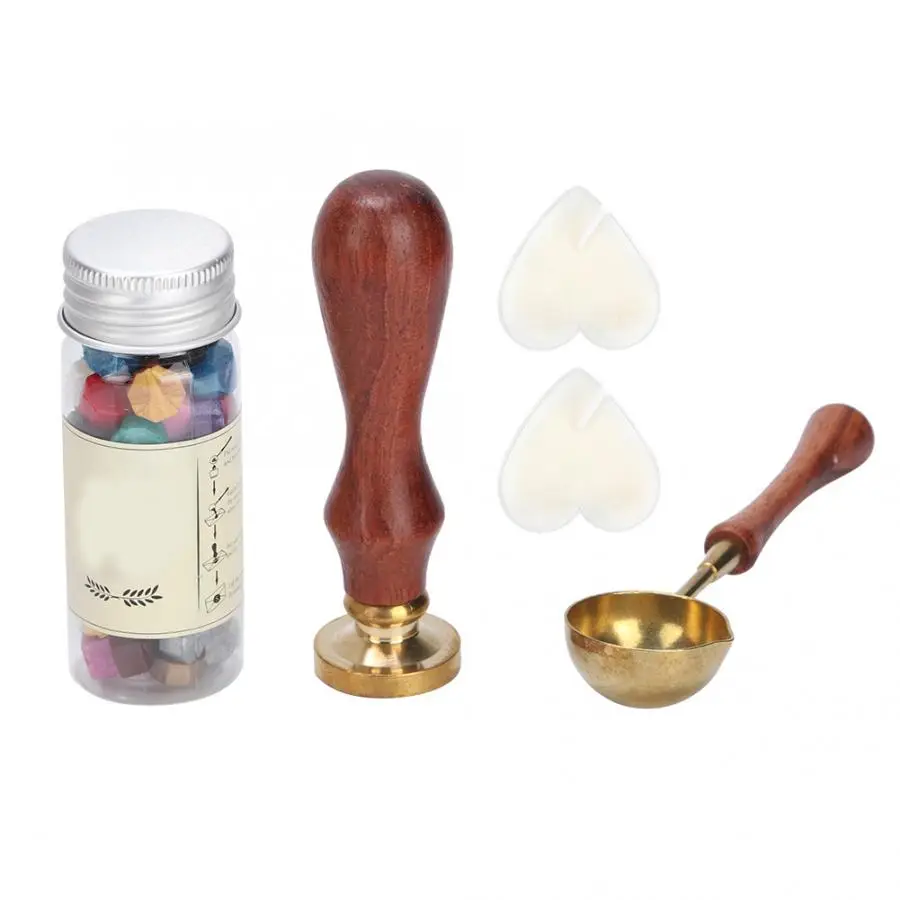 Набор штампов для свечей винтажный набор с ложкой изысканная деревянная коробка