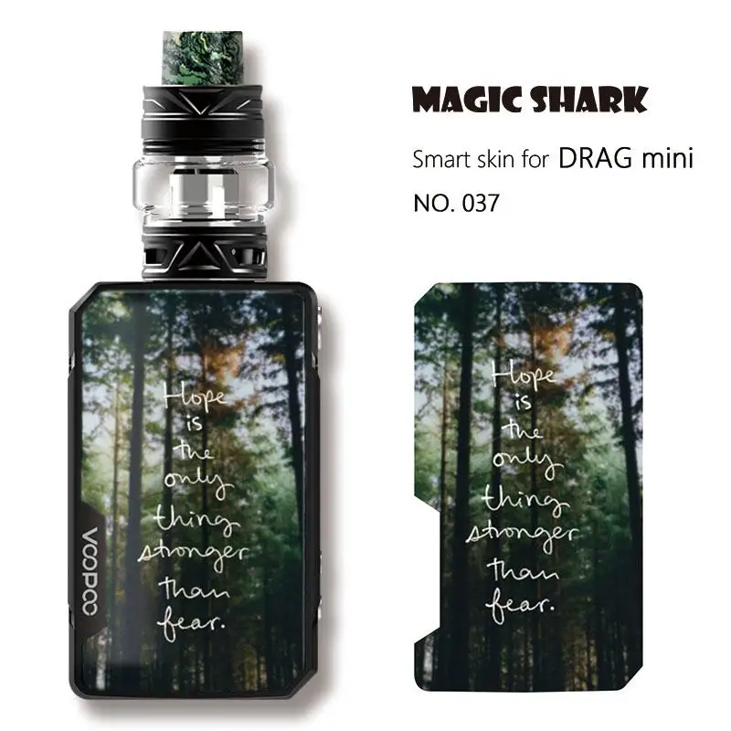 Magic Акула Китай красивые английские слова, ультра тонкий, не выцветает и не чехол Стикеры пленка для Voopoo перетащите мини электронная сигара 031-040 - Цвет: 037