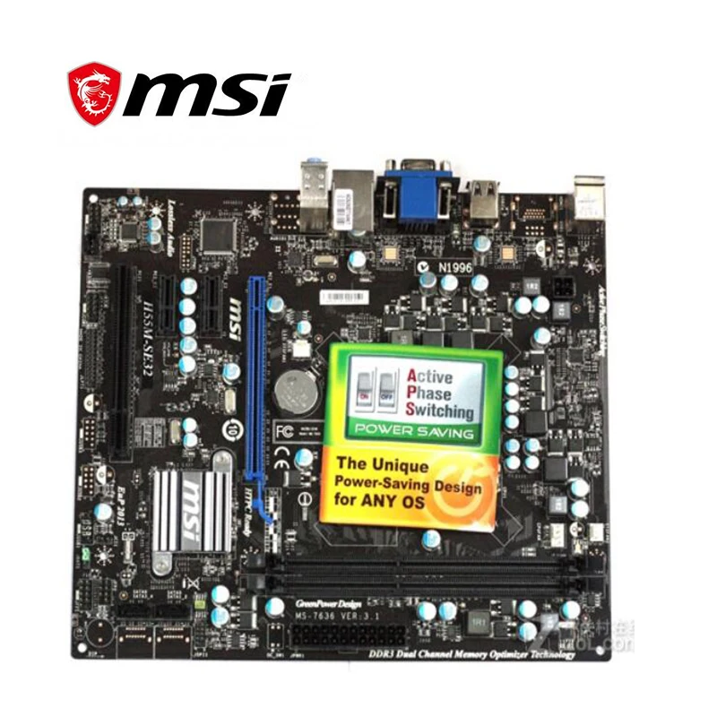 Материнская плата для MSI материнская LGA 1156 DDR3 Intel H55M H55 SATA II PCI-E X16 б/у | Компьютеры и